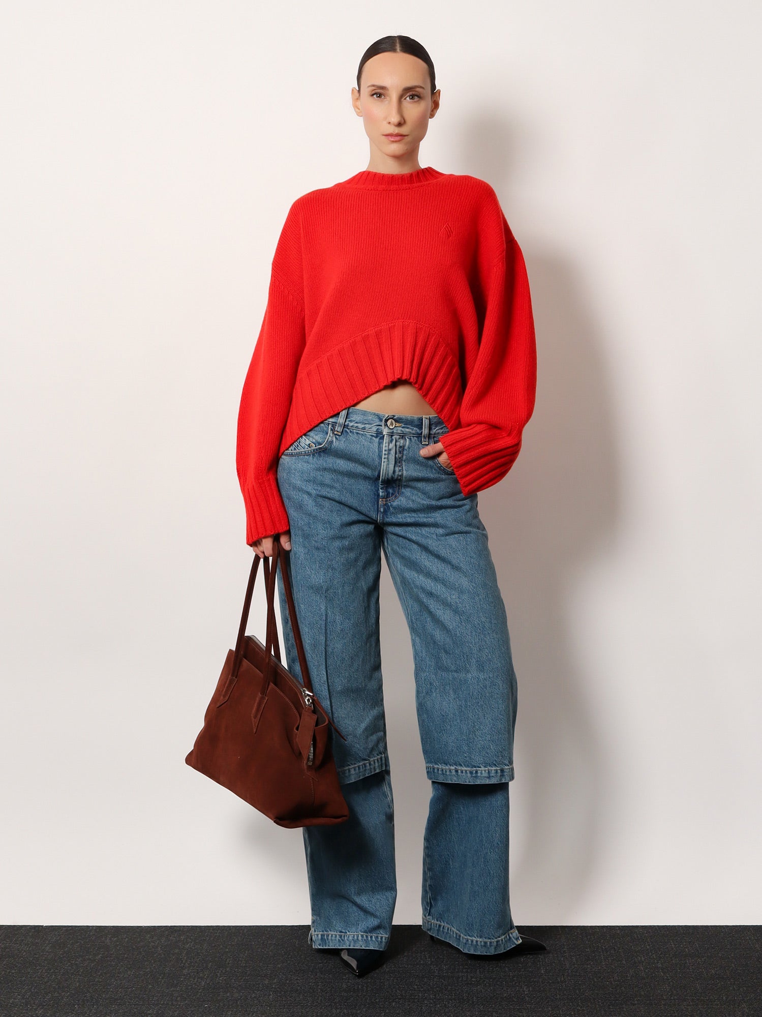 The Attico Jeans with Logo embroidery, view 2