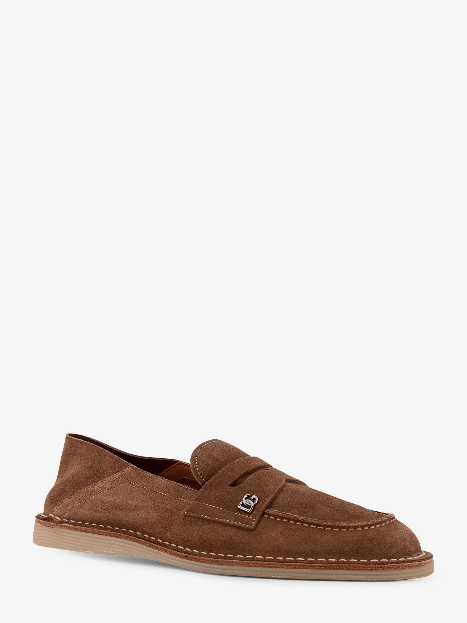 Dolce & Gabbana Suede Slipper Loafers, view 2