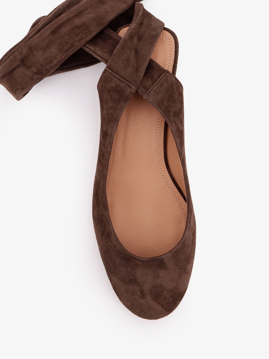 The Attico Cloe suede ballerinas, view 5