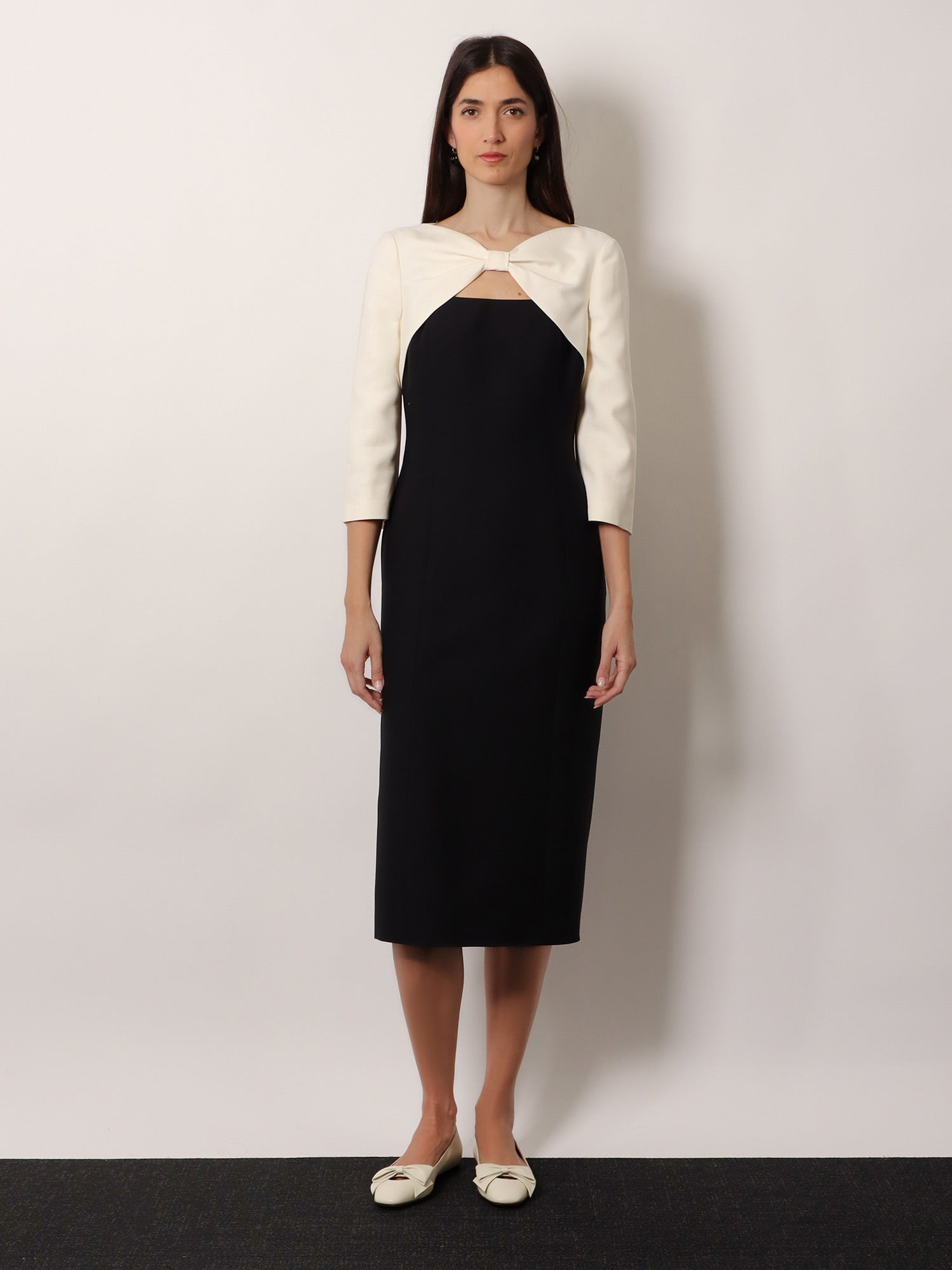 VALENTINO Crêpe midi dress, view 2