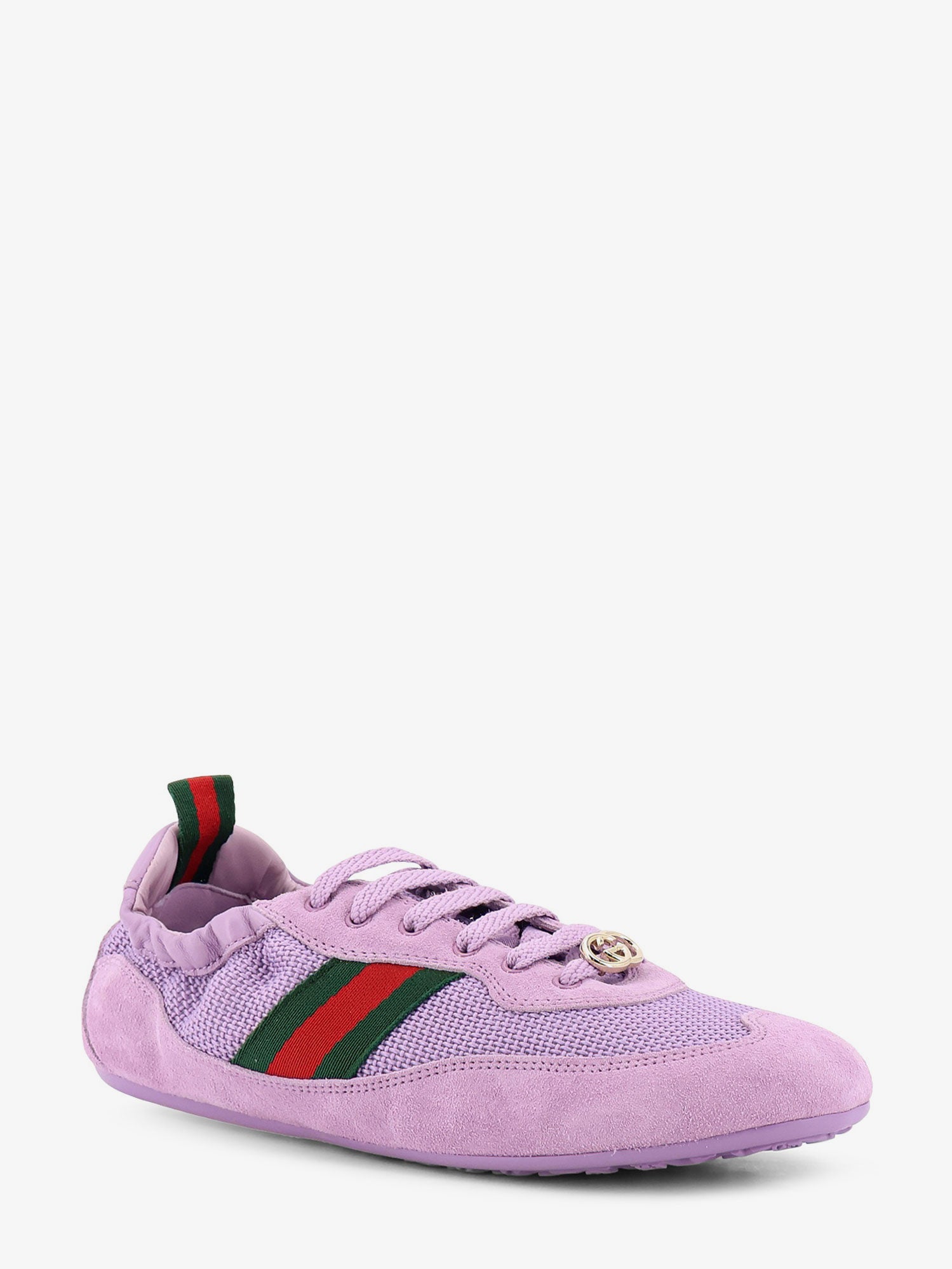 Gucci Gucci Shift mesh and suede sneakers, view 2