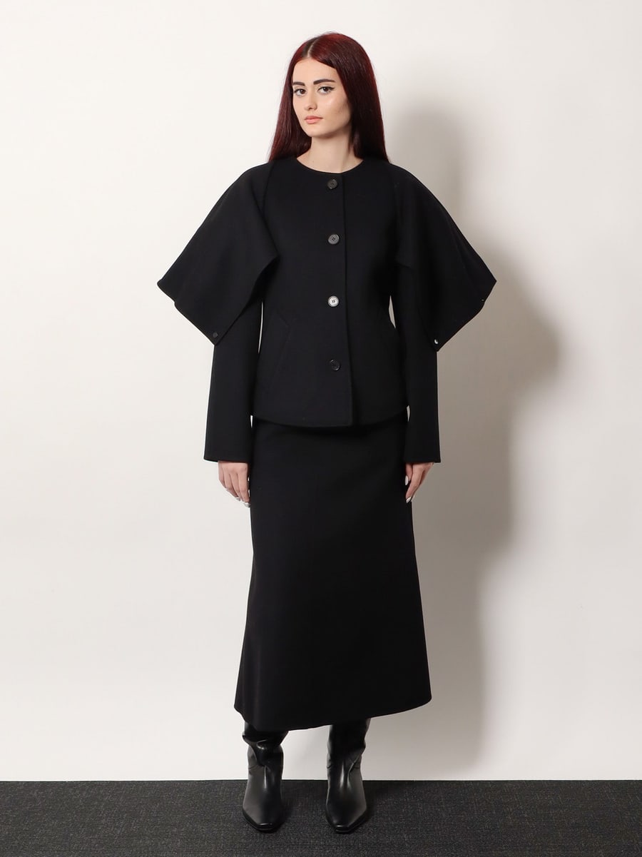 R2W Catran midi wool and cashmere skirt, view 2