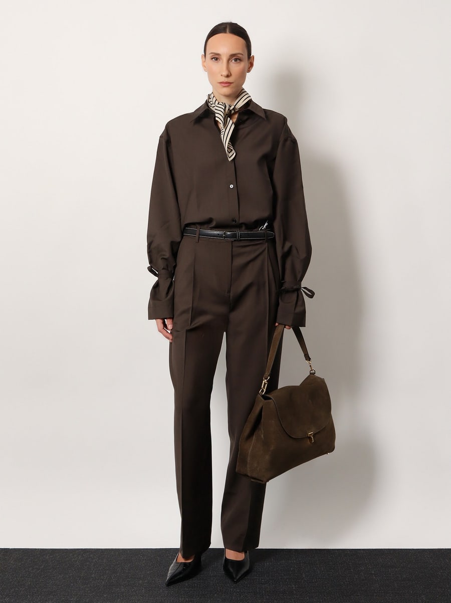 Toteme Tie-Cuff wool shirt, view 2