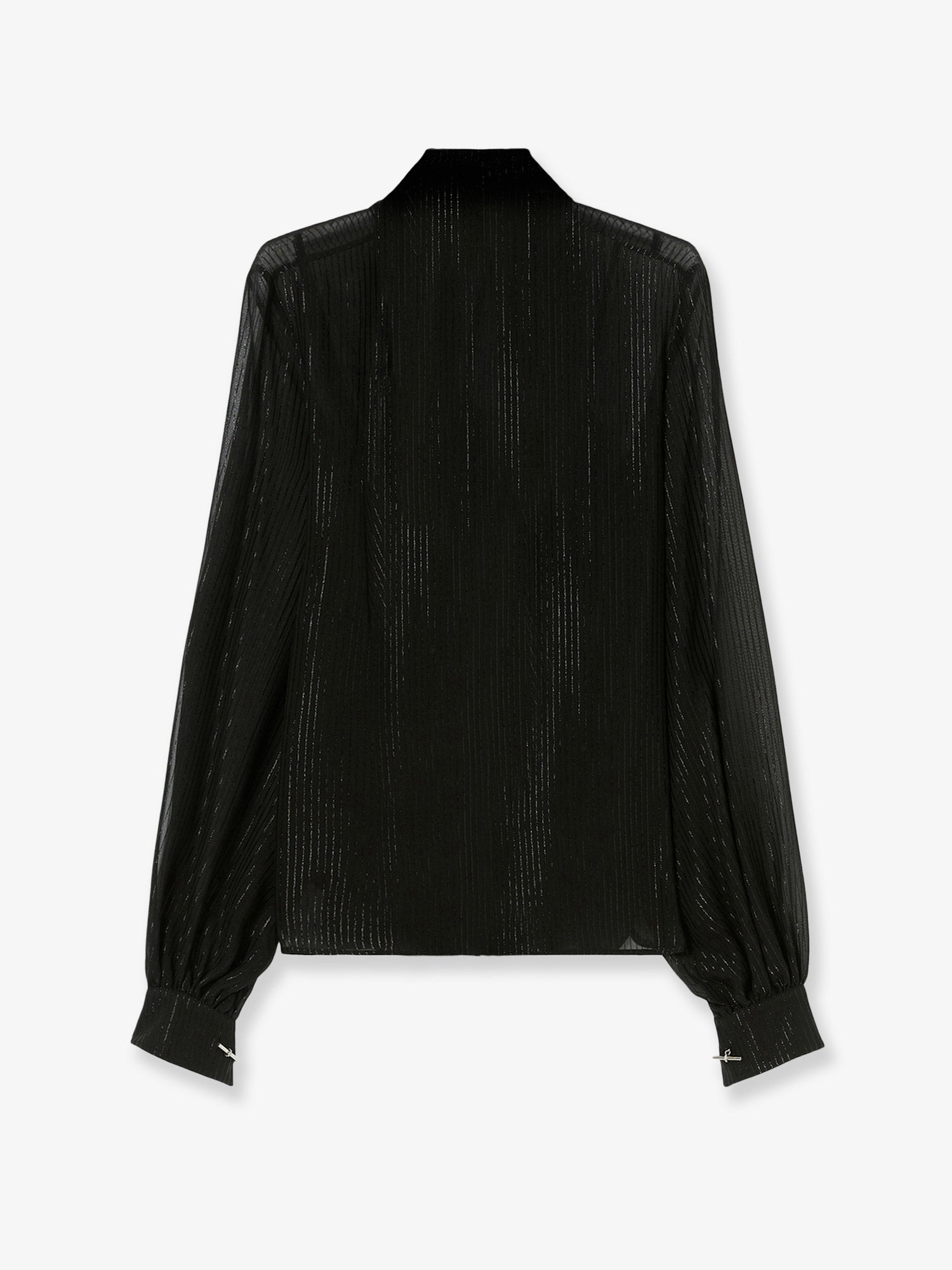 Max Mara Scafati silk shirt with lurex profiles, view 2