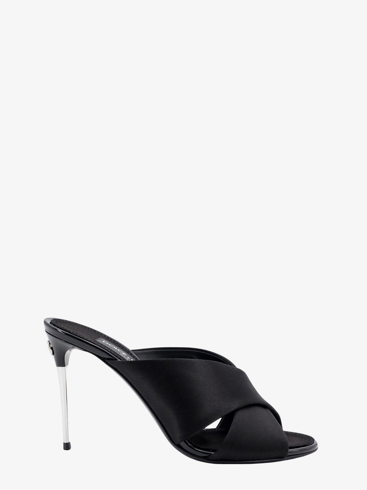 Dolce & Gabbana Satin sandals with back monogram