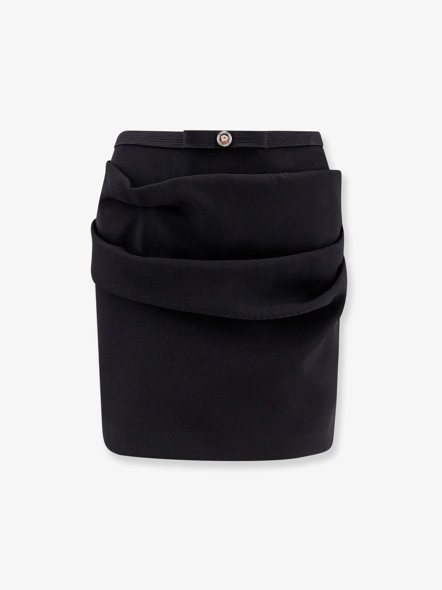 Versace Responsible wool mini skirt with medusa detail