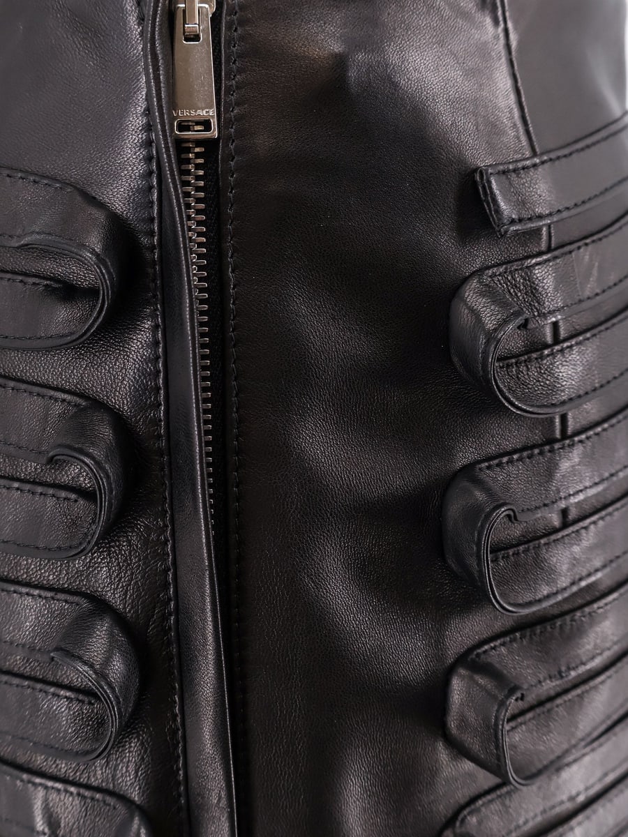 Versace Leather skirt, view 4