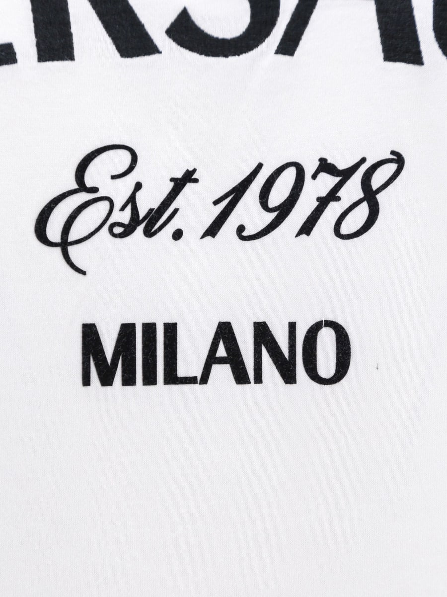 Versace Cotton jersey t-shirt with logo embroidery, view 5