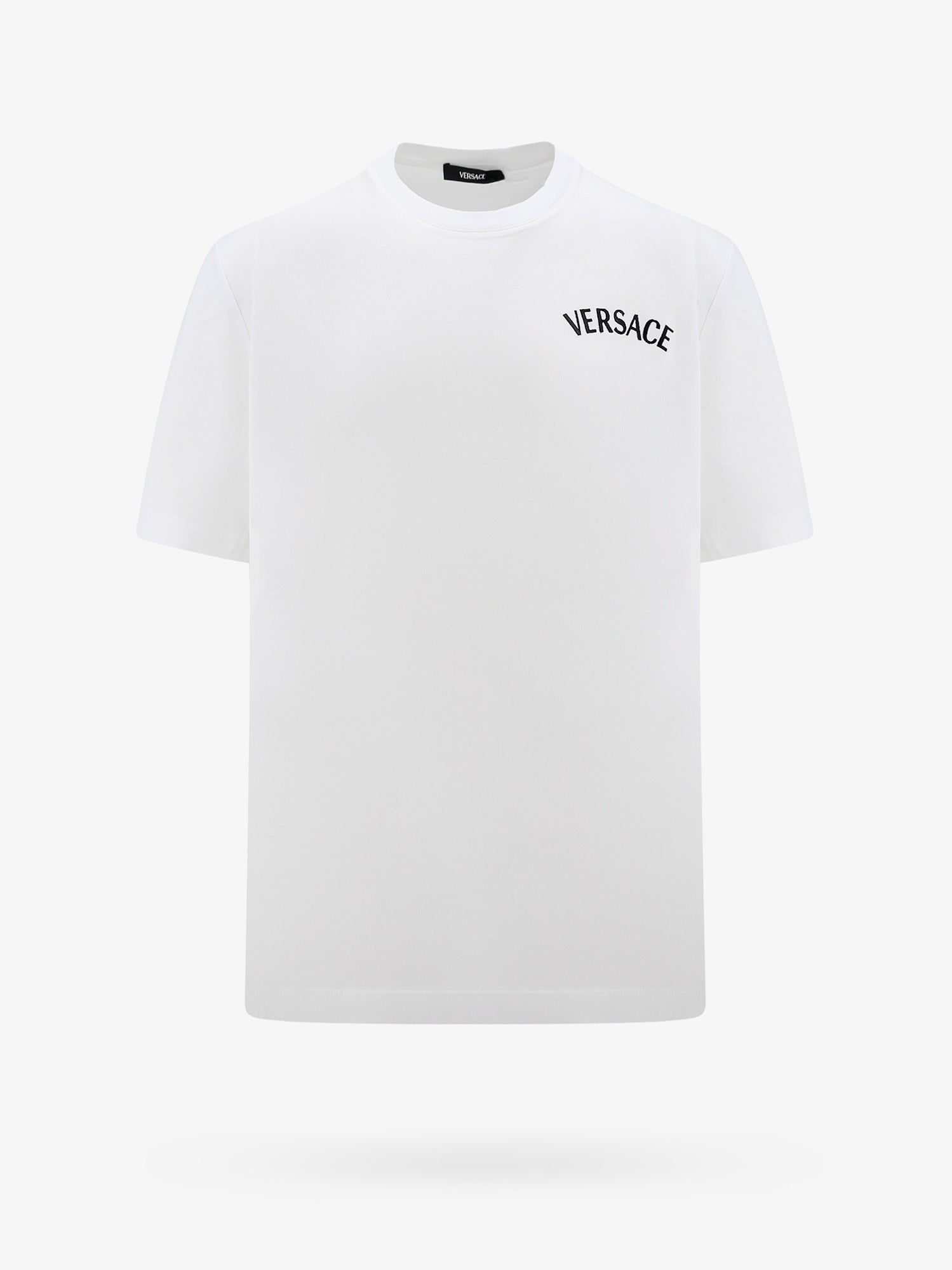 Versace Cotton jersey t-shirt with logo embroidery