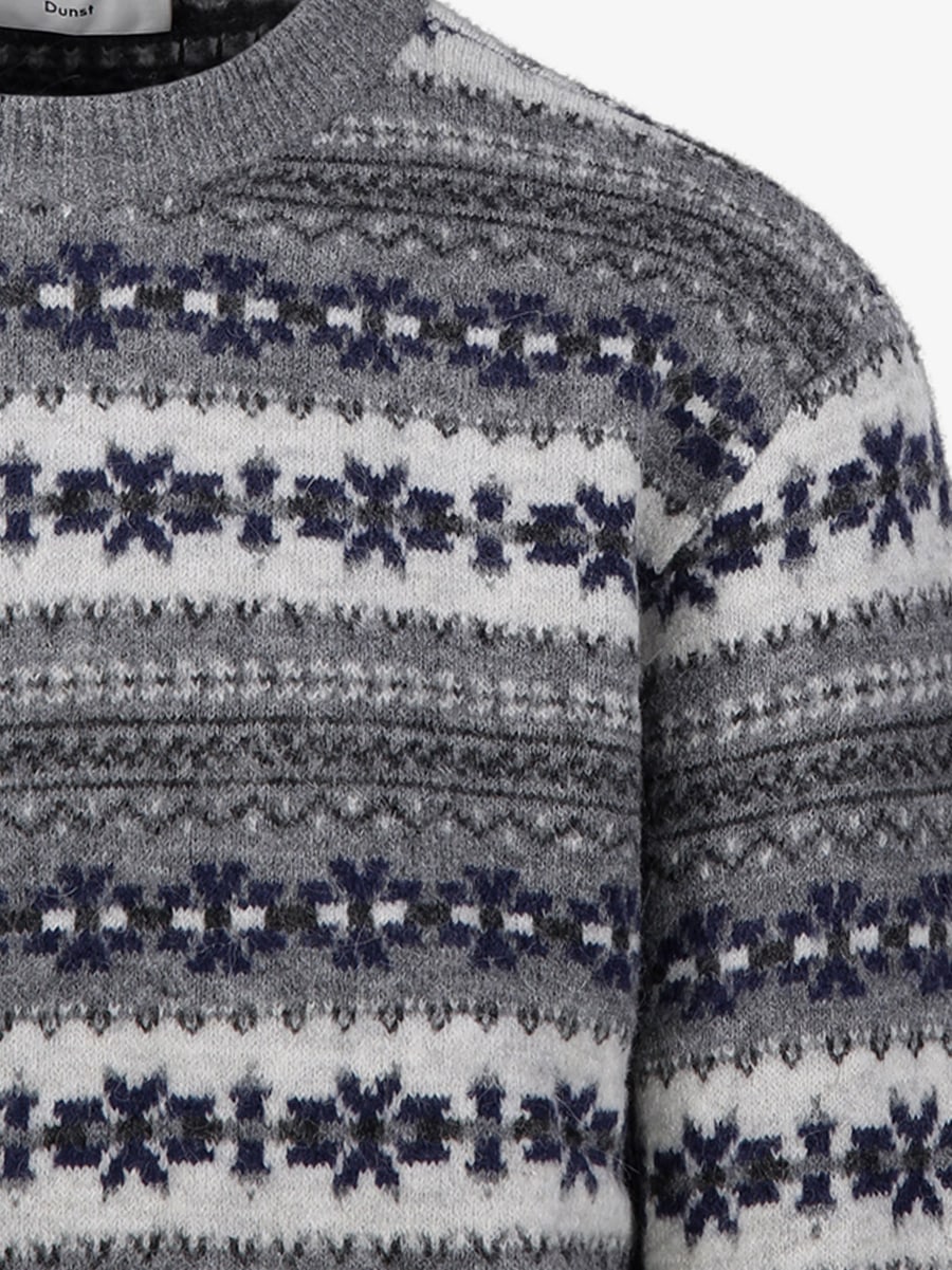 DUNST Fairisle wool blend sweater, view 3