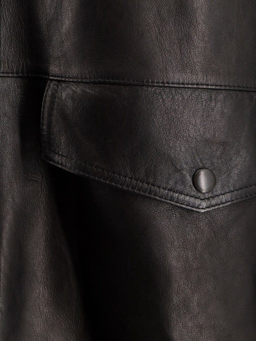 TONYWACK Long padded leather Unisex jacket, view 3