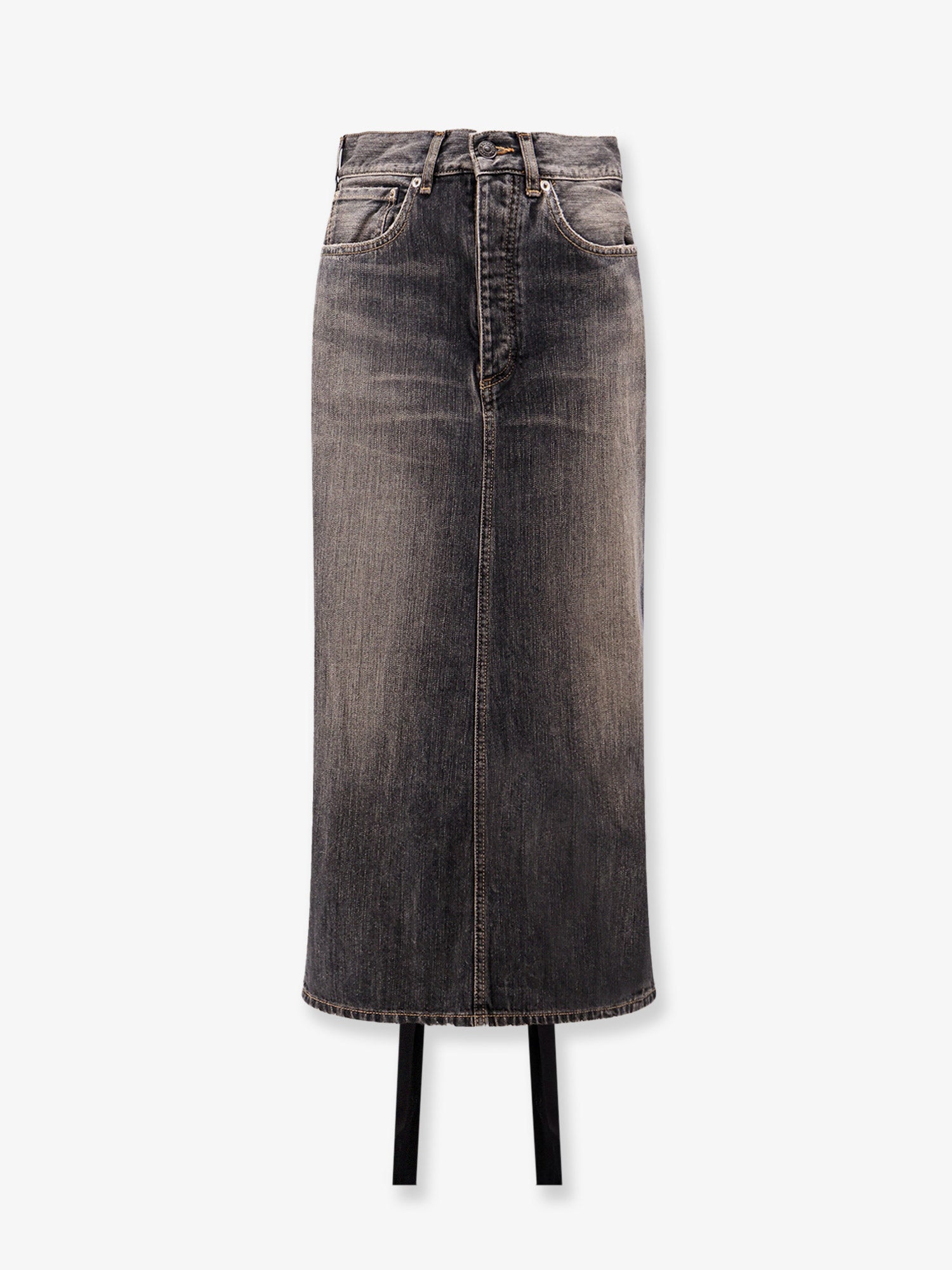 Balenciaga Denim skirt with laces interwining