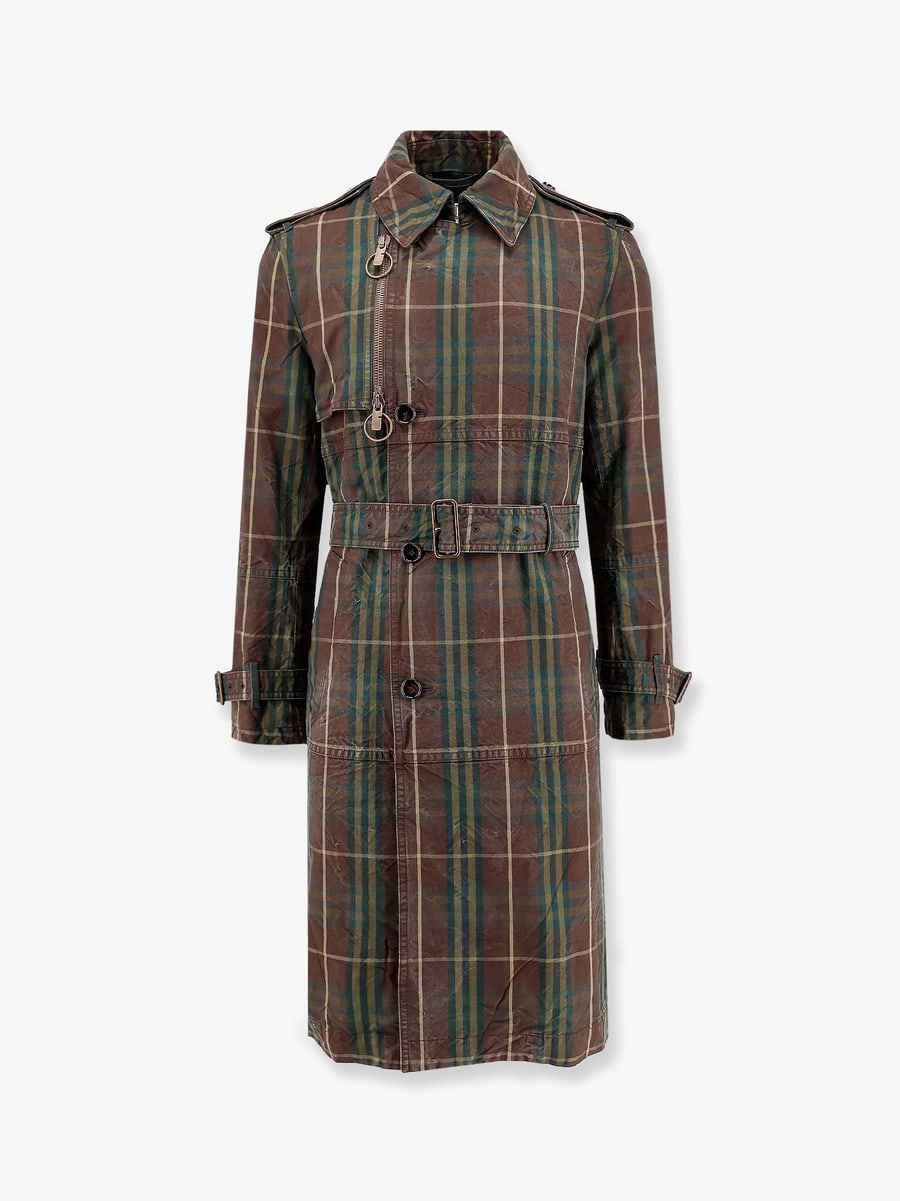 Burberry Cotton trench with check motif