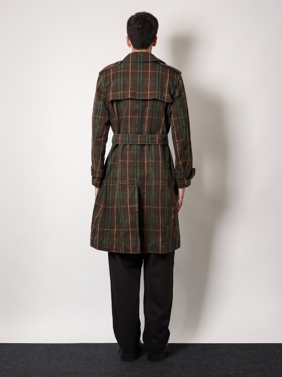Burberry Cotton trench with check motif, view 3