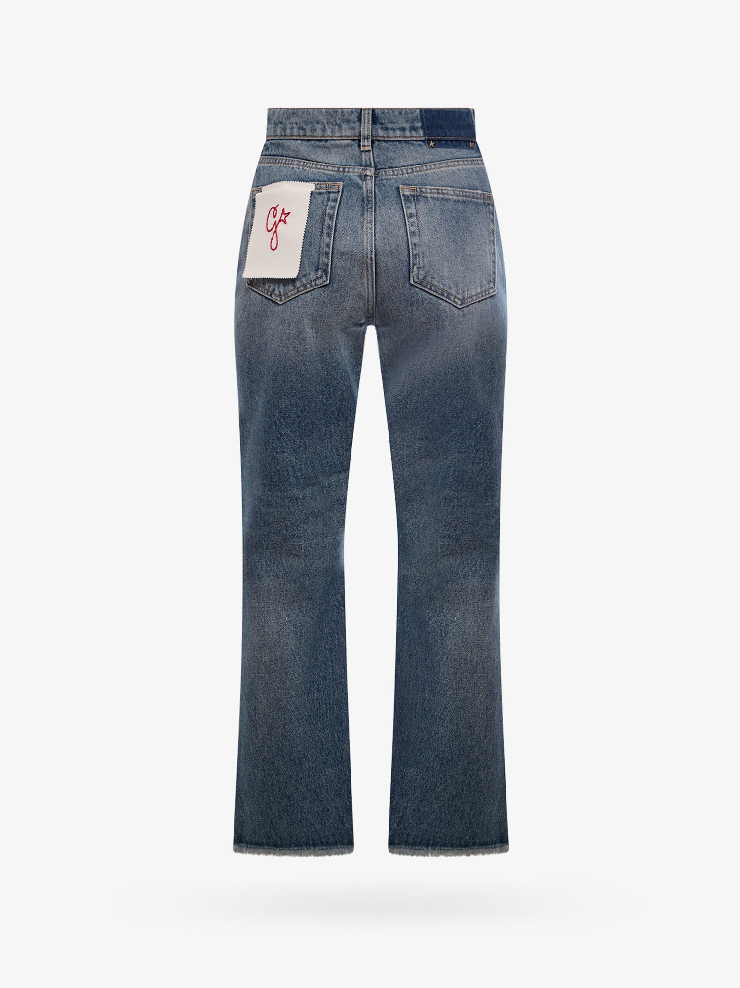 Golden Goose Derin new cropped flare jeans with back logoed patch, view 2