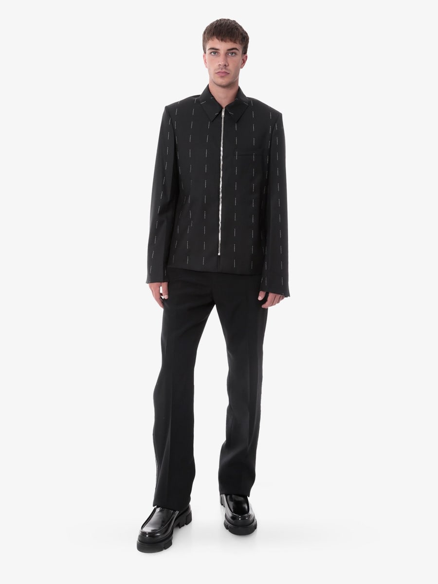 Givenchy Wool blazer with all-over logo print, view 2