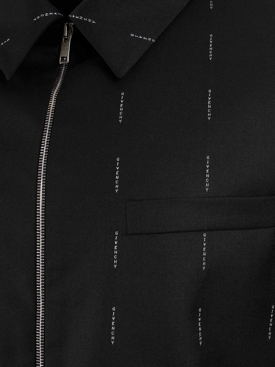 Givenchy Wool blazer with all-over logo print, view 6