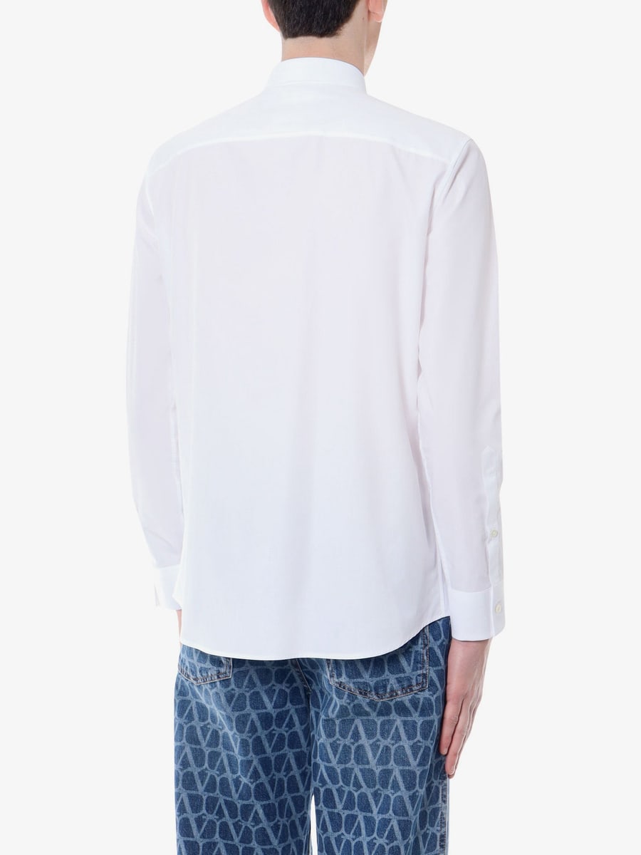 VALENTINO Cotton shirt with rockstud untitled studs, view 4