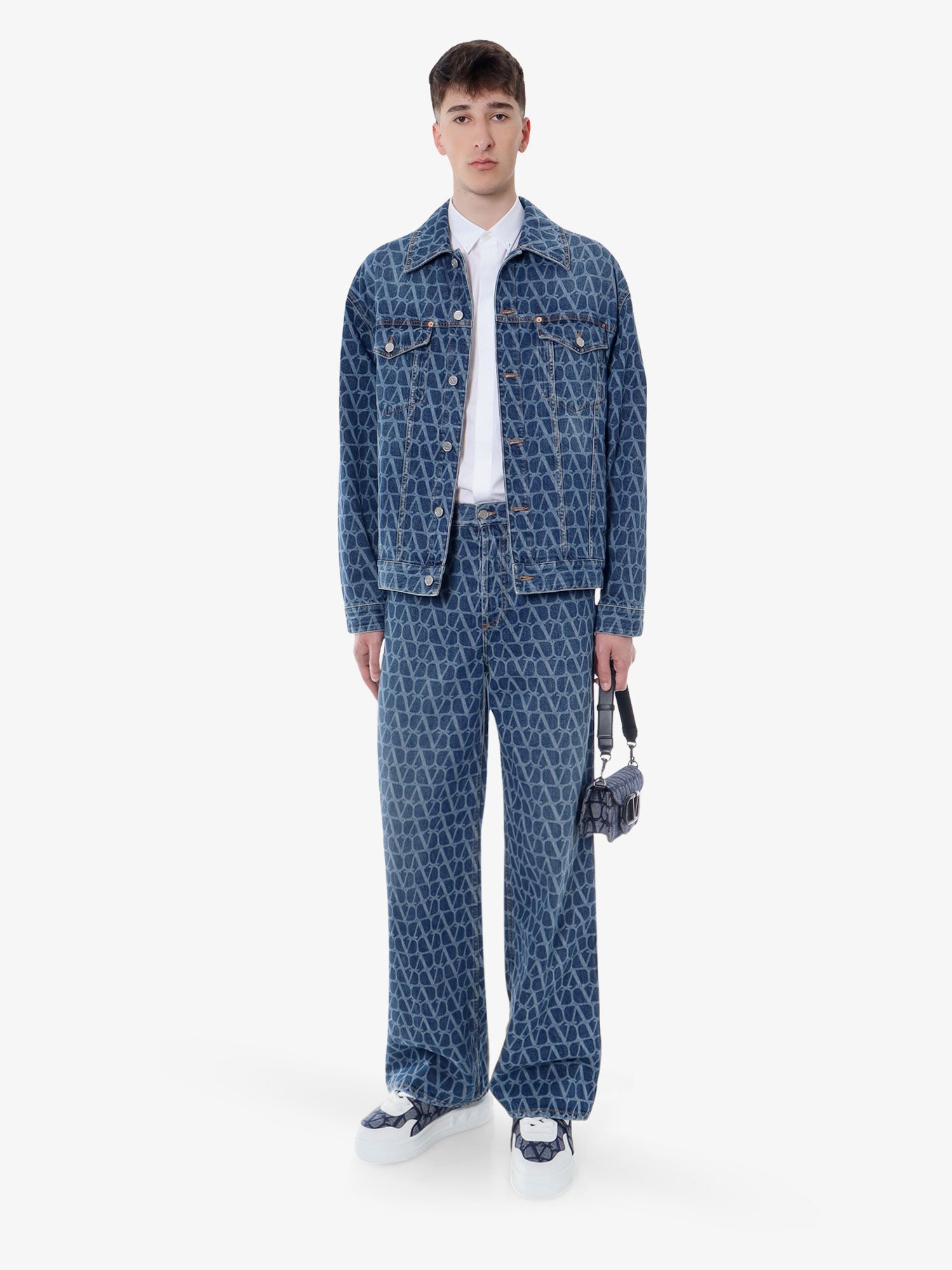 VALENTINO Cotton shirt with rockstud untitled studs, view 2