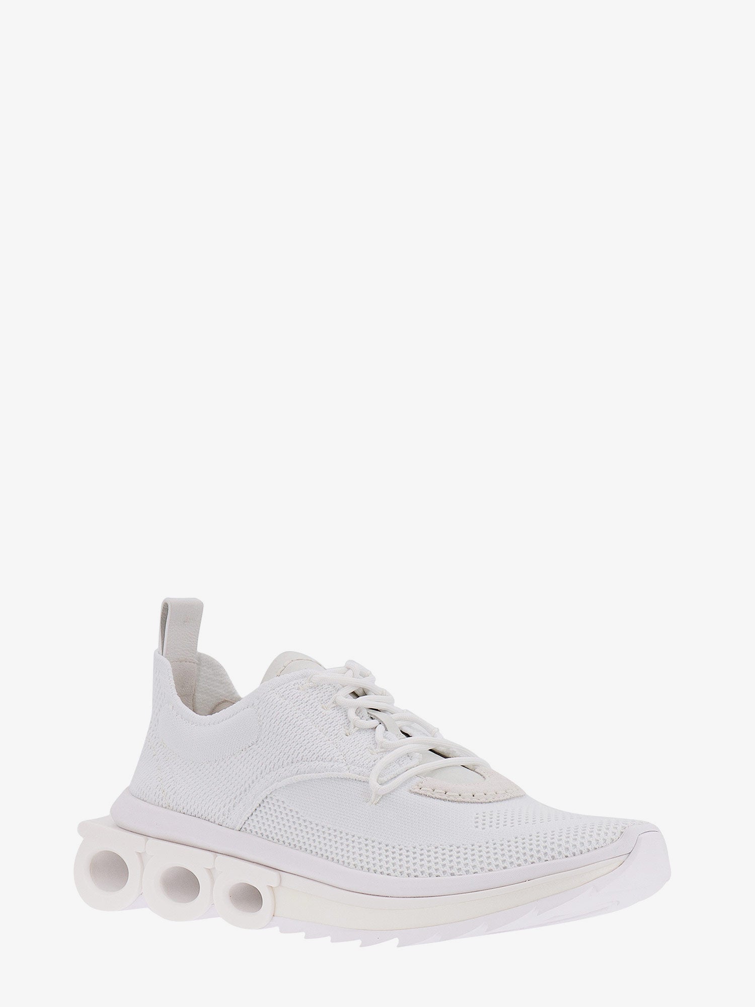Ferragamo Nylon sneakers with iconic gancini sole, view 2
