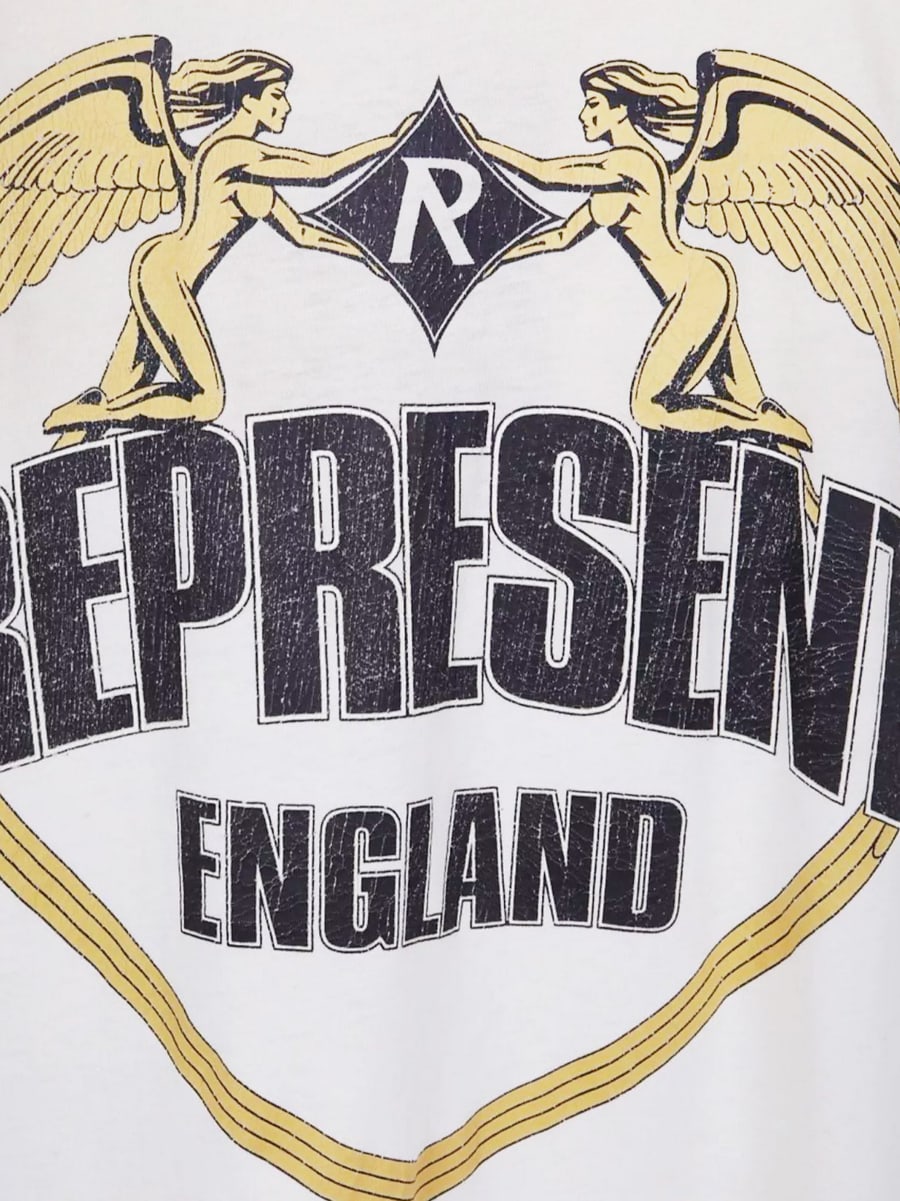REPRESENT Cotton T-shirt with distressed effect, view 3