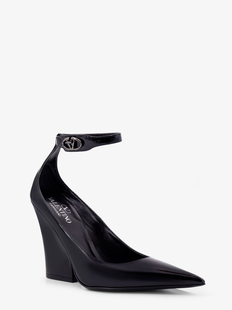 Valentino Garavani Patent leather décolleté with VLogo the bold buckle, view 2