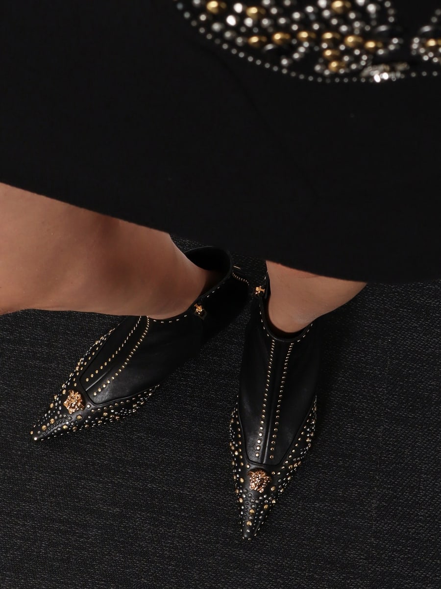 Versace Leather ankle boots, view 2