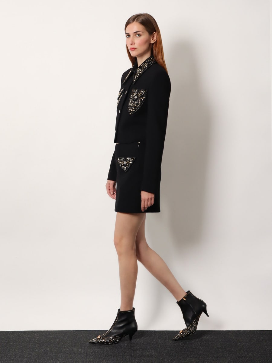Versace Virgin wool mini skirt, view 2