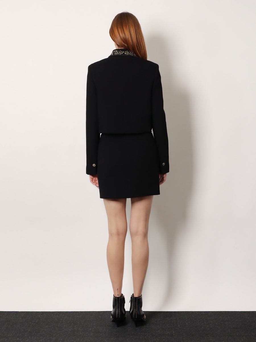 Versace Virgin wool mini skirt, view 3