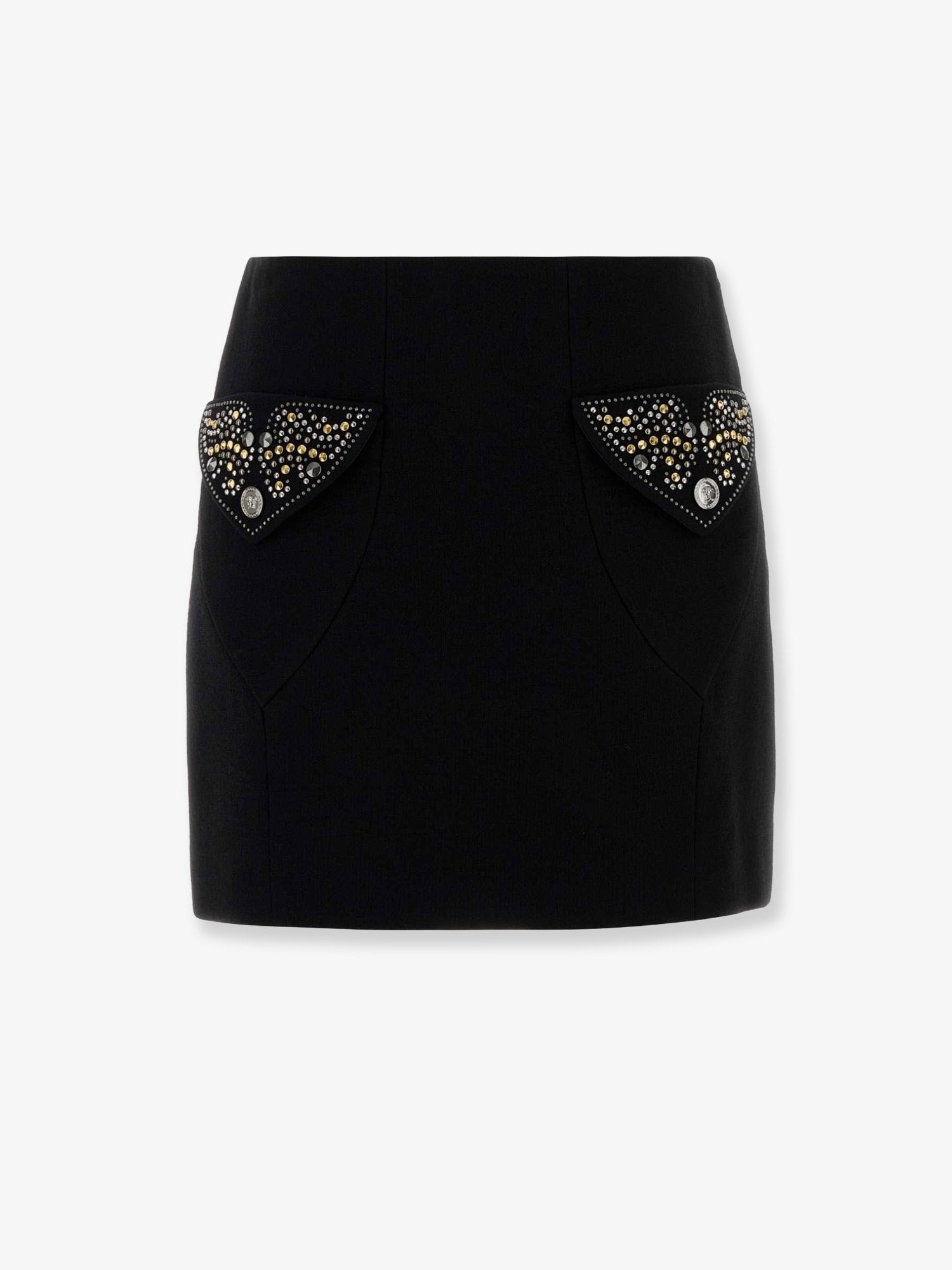 Versace Virgin wool mini skirt