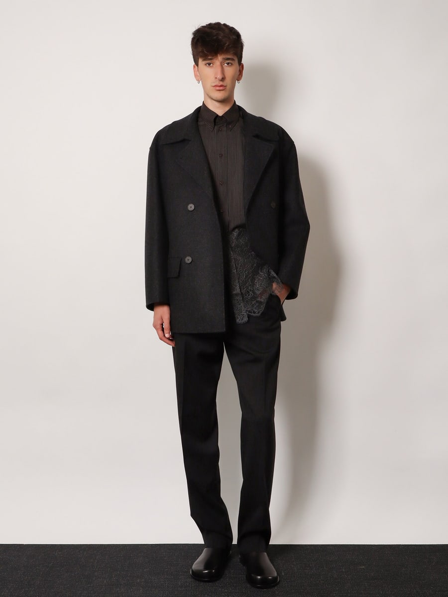 Fendi Double-breasted wool felt peacoat, view 2