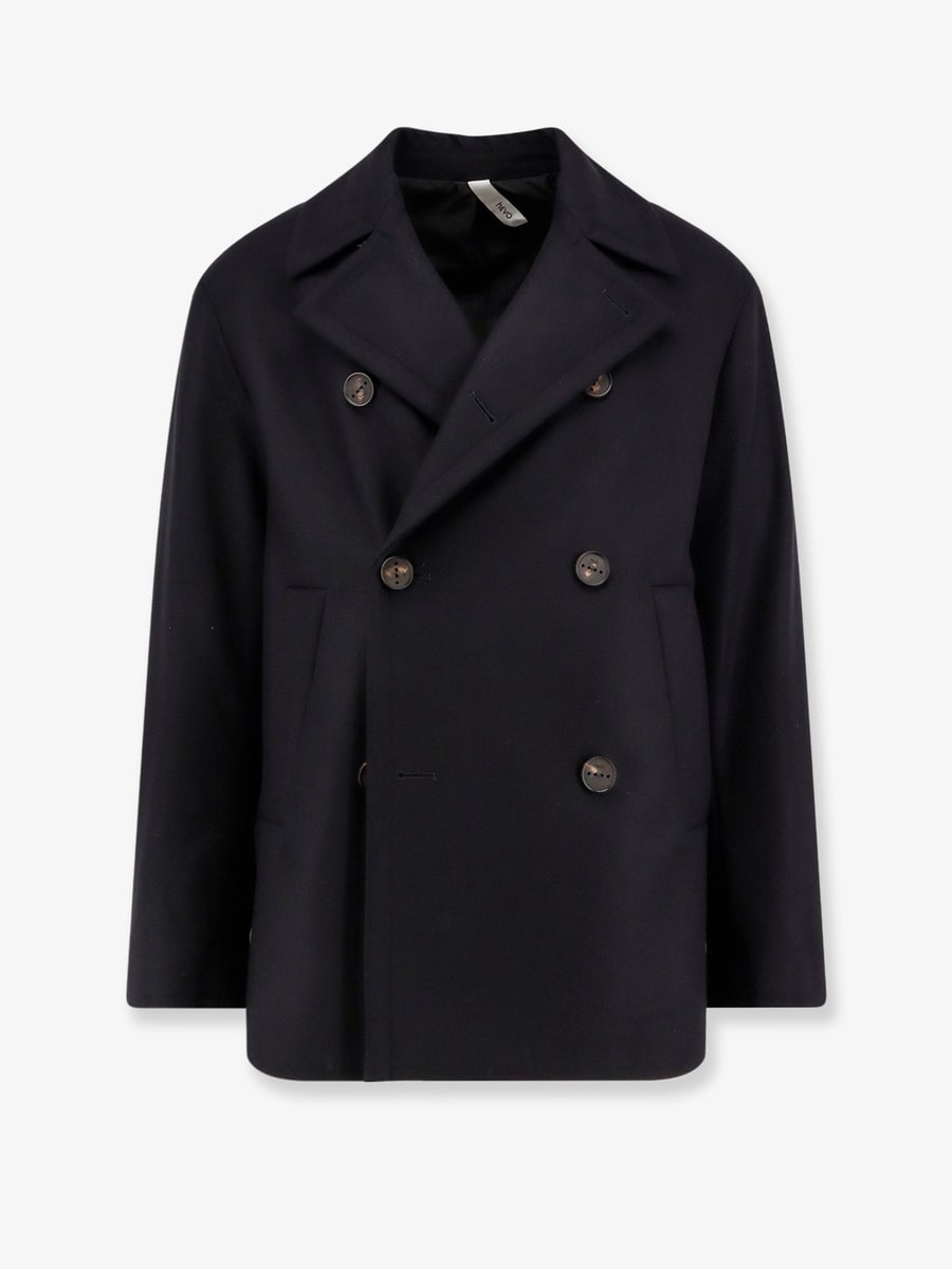 HEVO Trani double-breasted wool blend coat