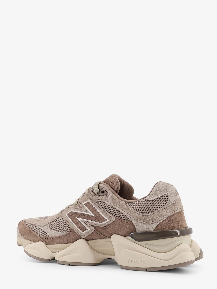 New Balance 9060 mesh and suede low-top sneakers, view 3