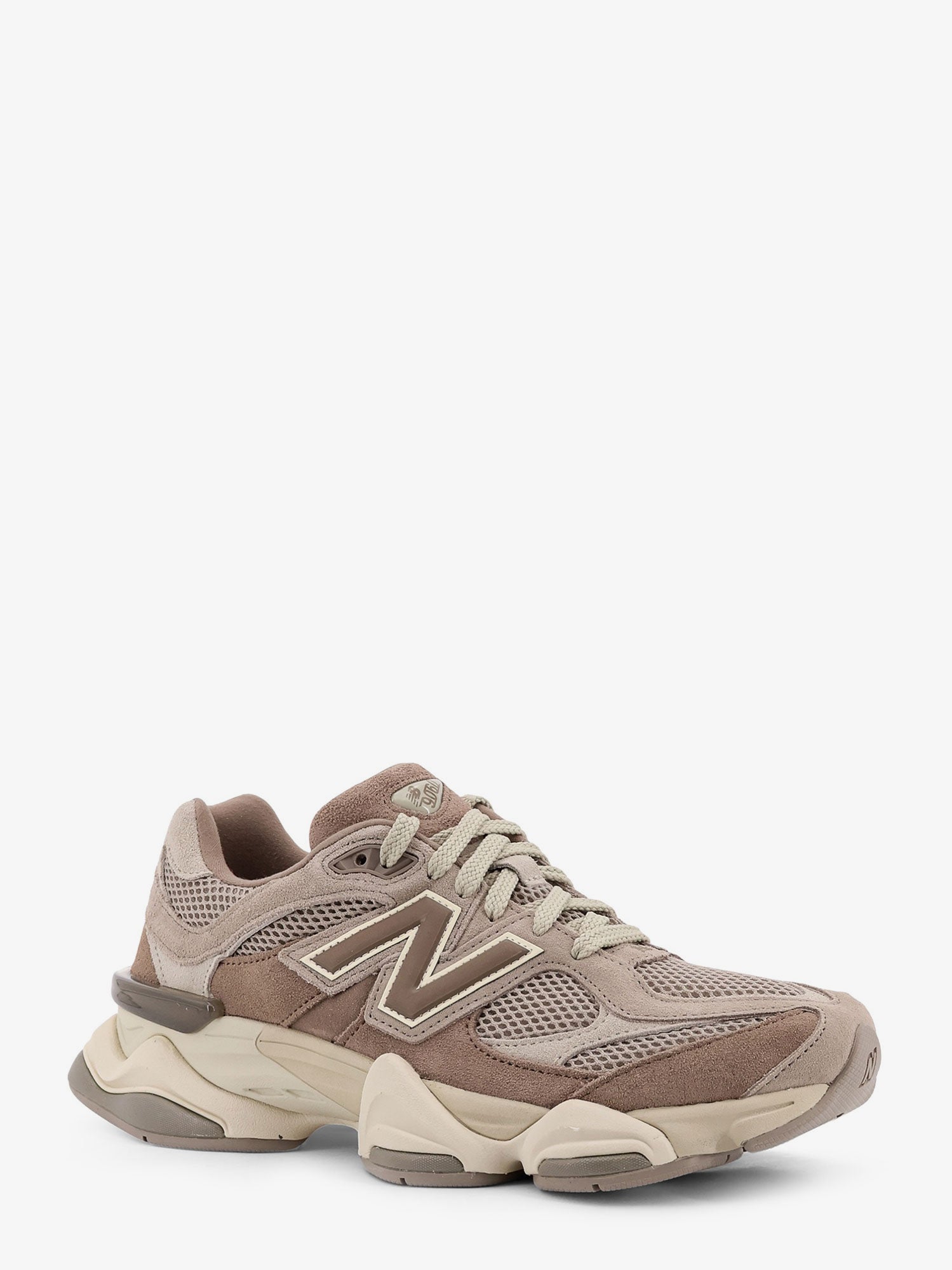 New Balance 9060 mesh and suede low-top sneakers, view 2