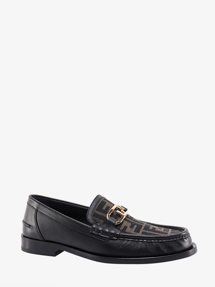 Fendi Fendi O' Lock leather loafer with FF insert, view 2