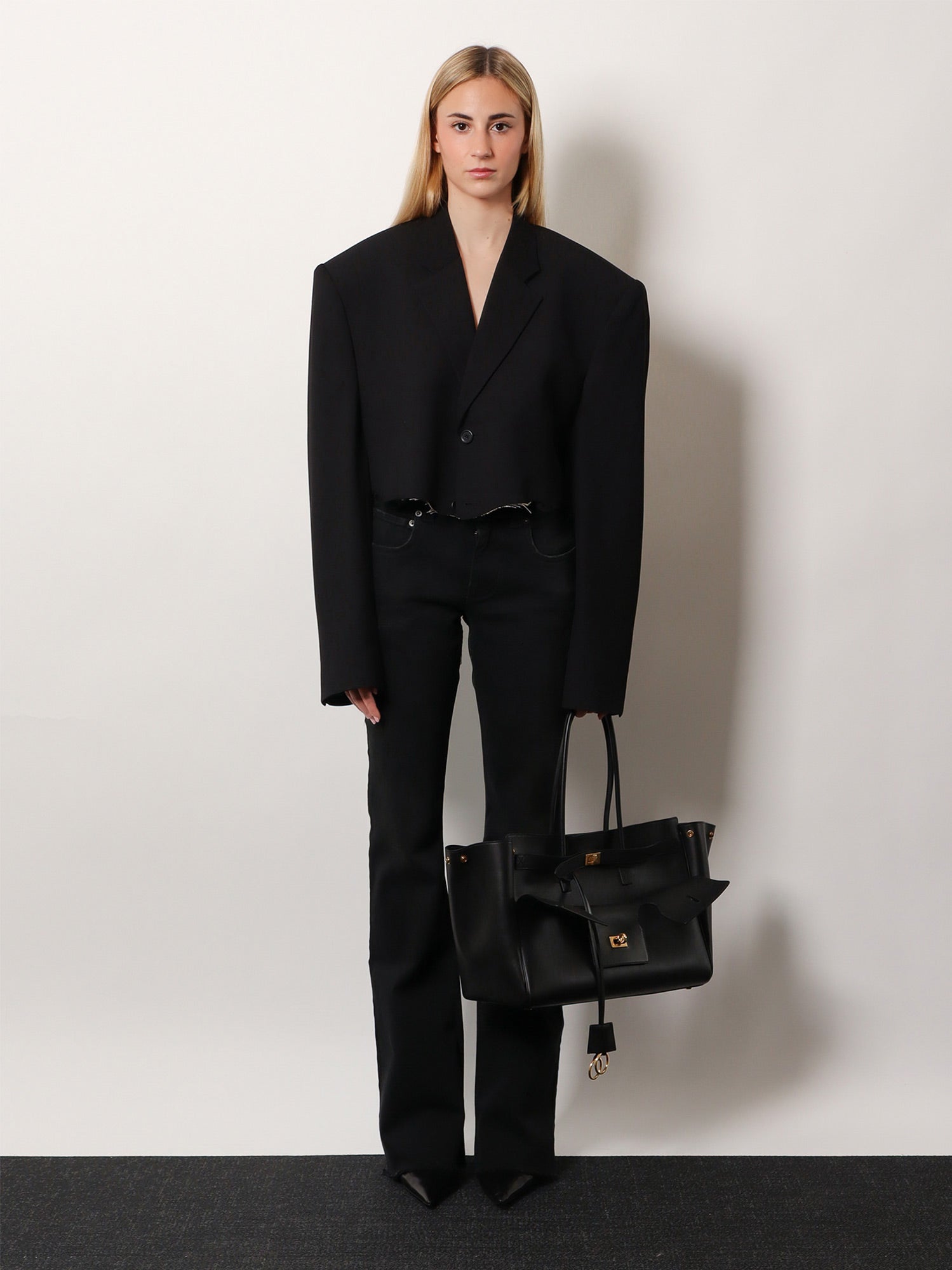 Balenciaga Denim trousers with frayed edges, view 2