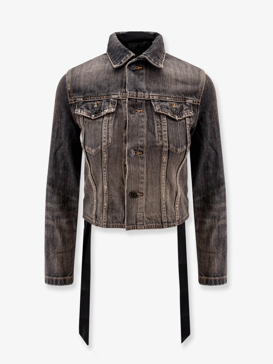 Balenciaga Denim jacket with satin laces
