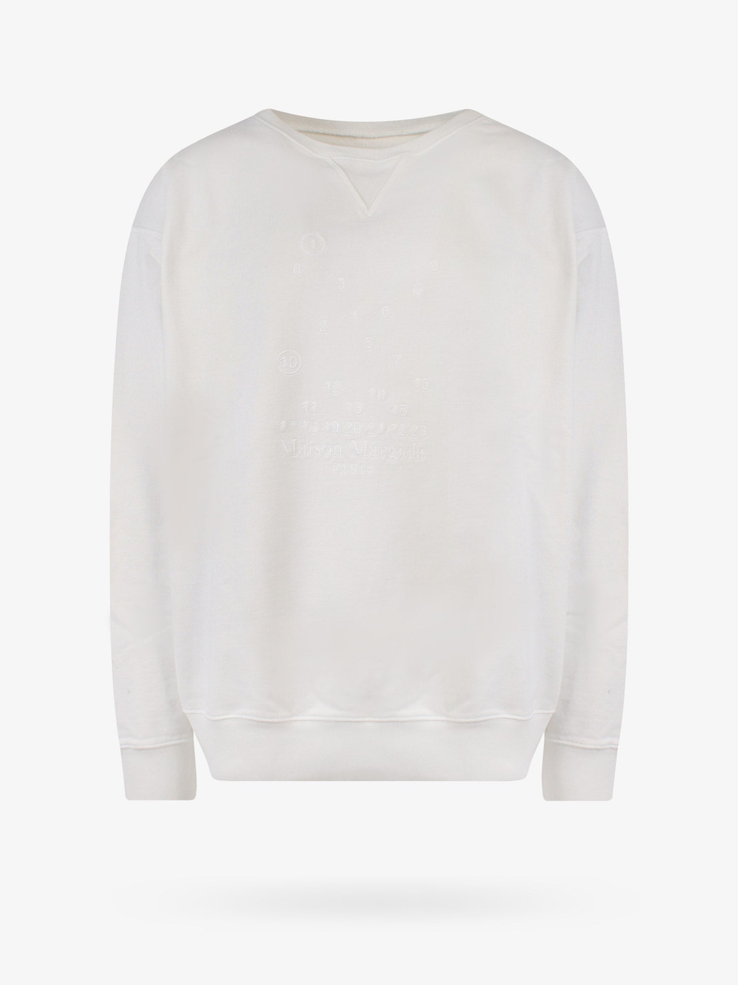 Maison Margiela Cotton sweatshirt with embroidered logo on the front