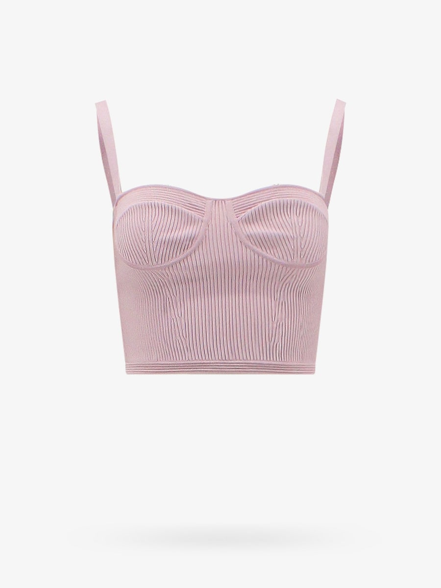 Alexander McQueen Ribbed fabric top