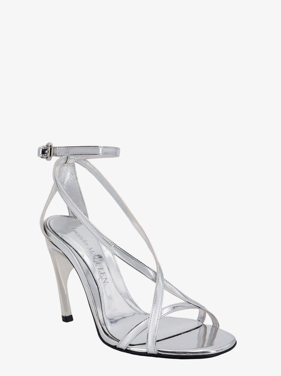 Alexander McQueen Mirrored leather sandals, view 2