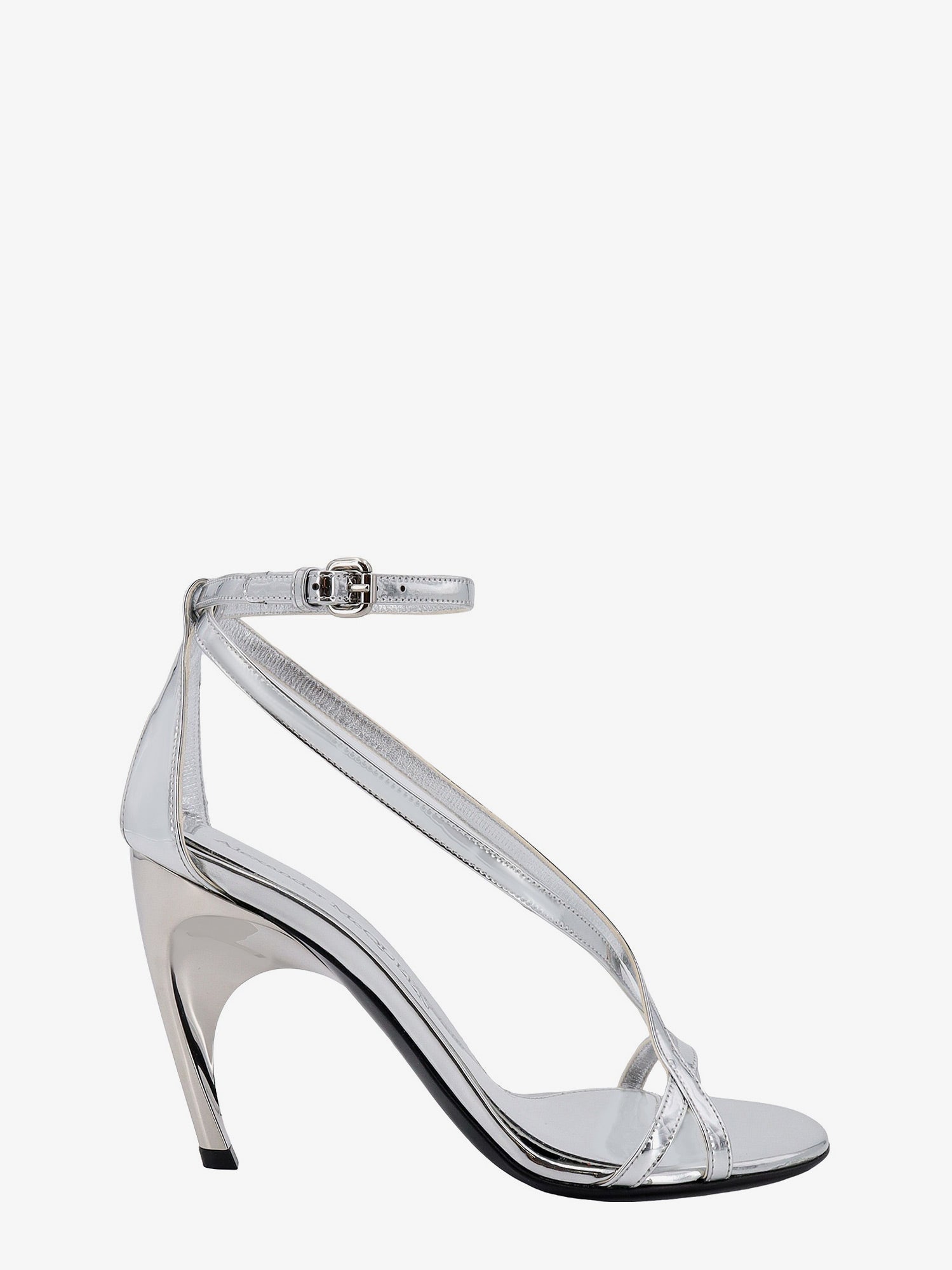 Alexander McQueen Mirrored leather sandals