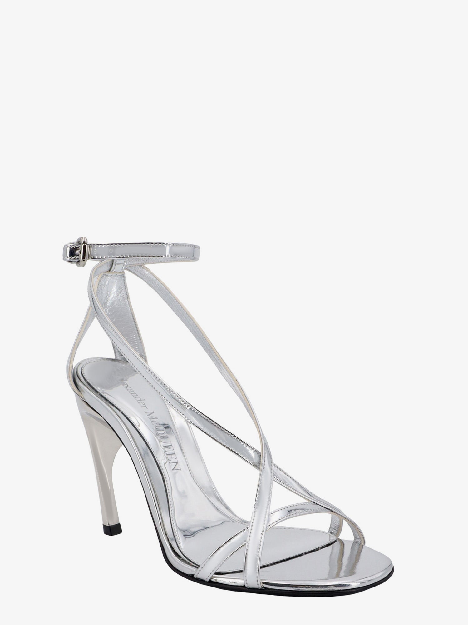 Alexander McQueen Mirrored leather sandals, view 2
