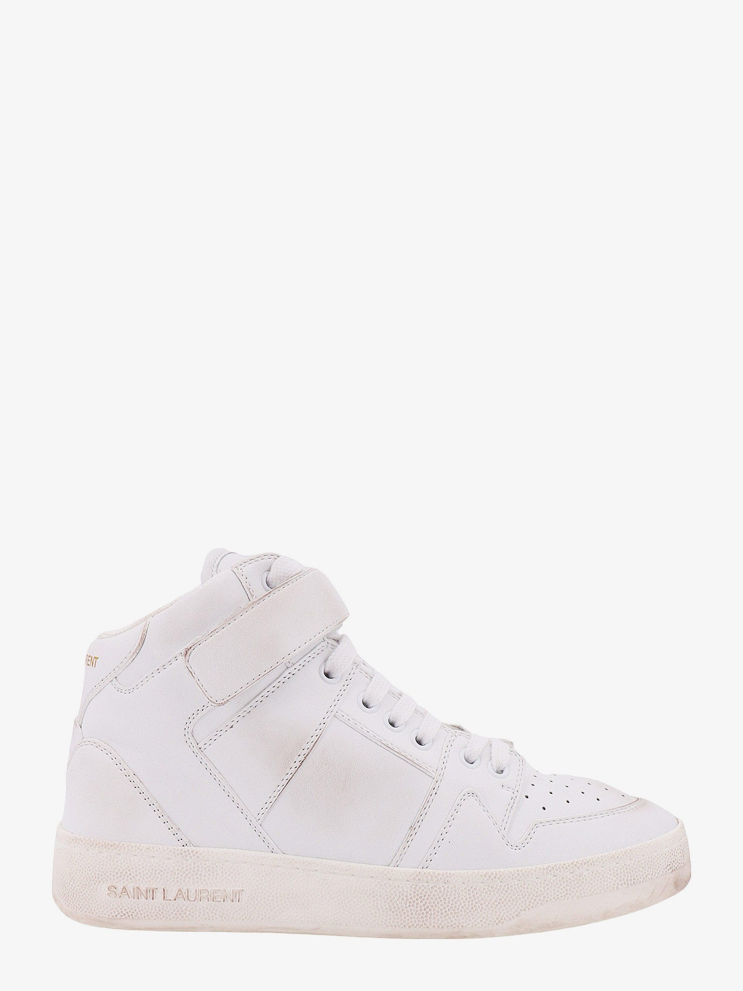Saint Laurent Leather sneskers with washed-out effect