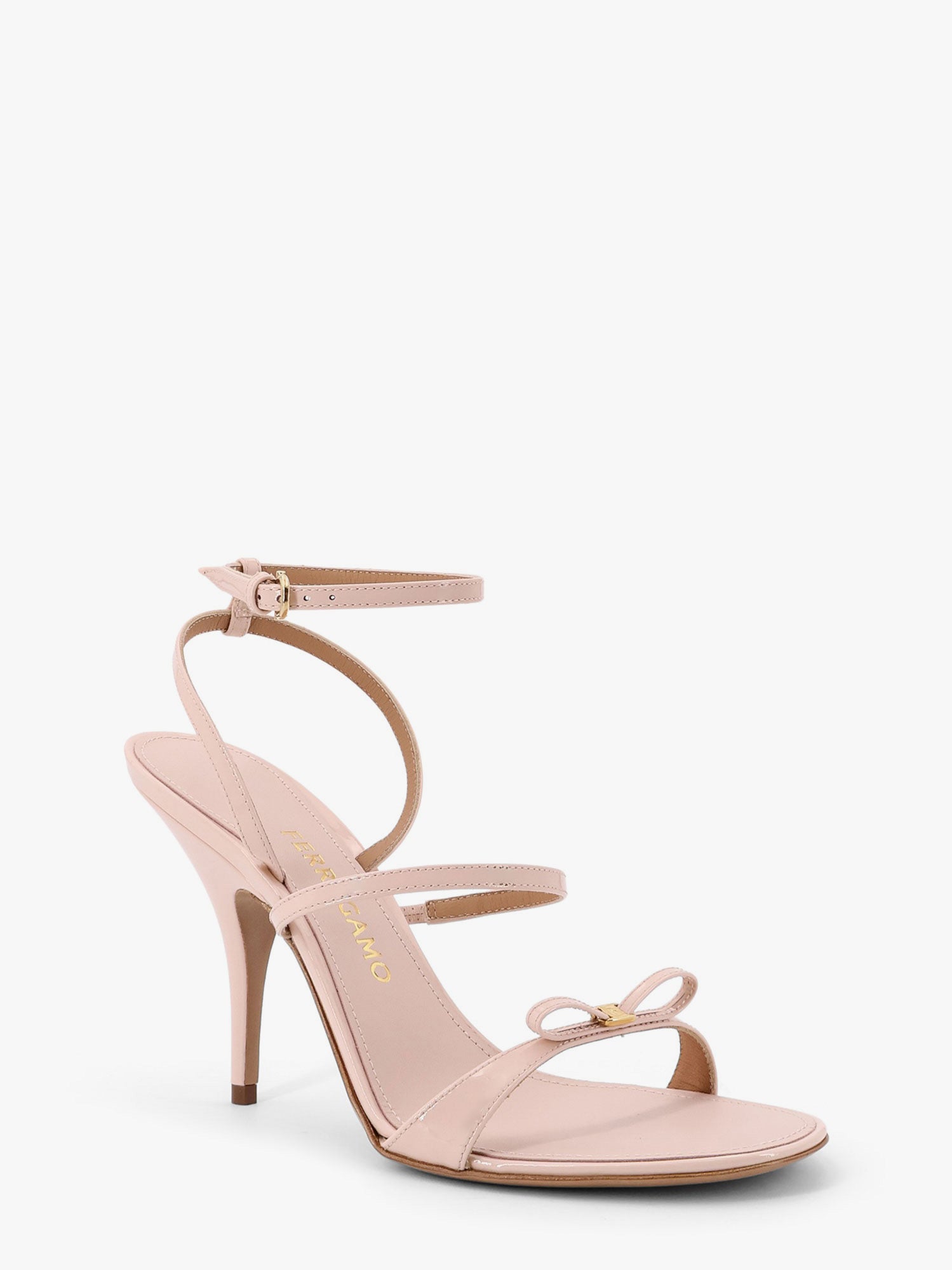 Ferragamo Ariel 95 patent leather sandals, view 2