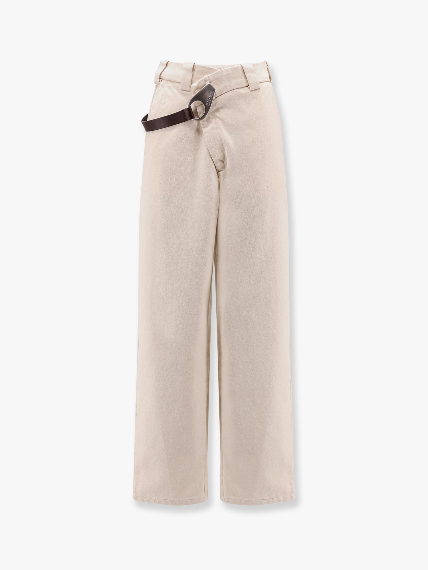 Pinko Reimagine by Pinko X Patrick McDowell cotton trousers with crossover and belt