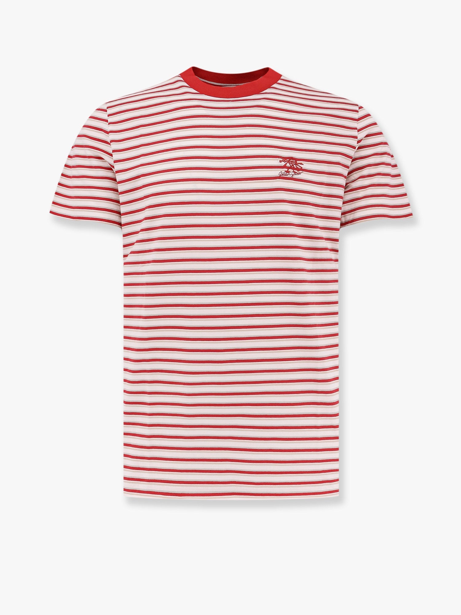Golden Goose Striped cotton t-shirt with logo