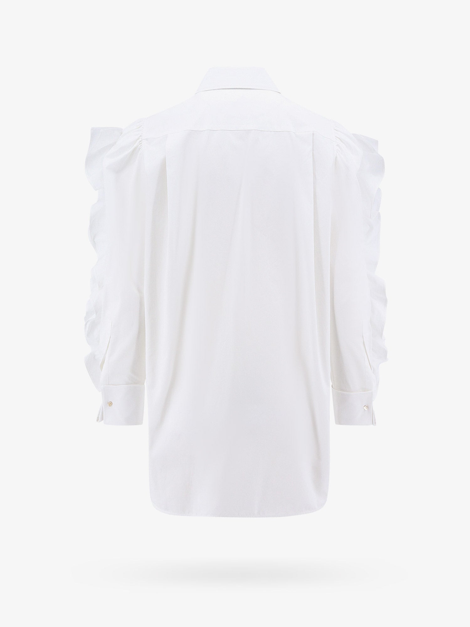 Max Mara Cotton shirt with rouches detail, view 2