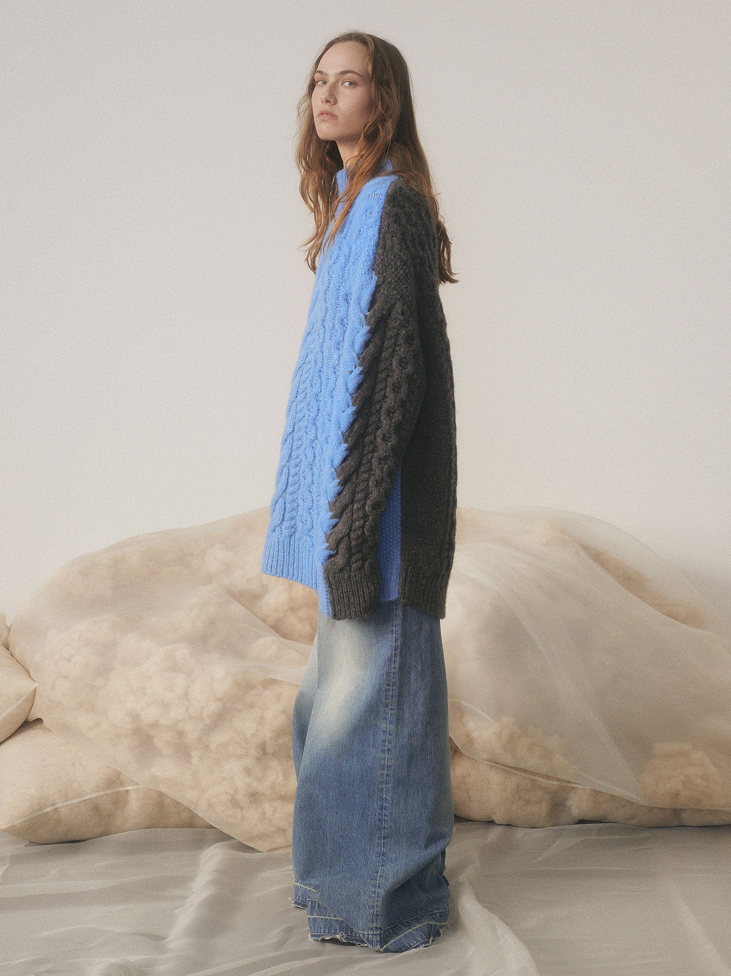Stella McCartney Bicolor alpaca blend sweater, view 2