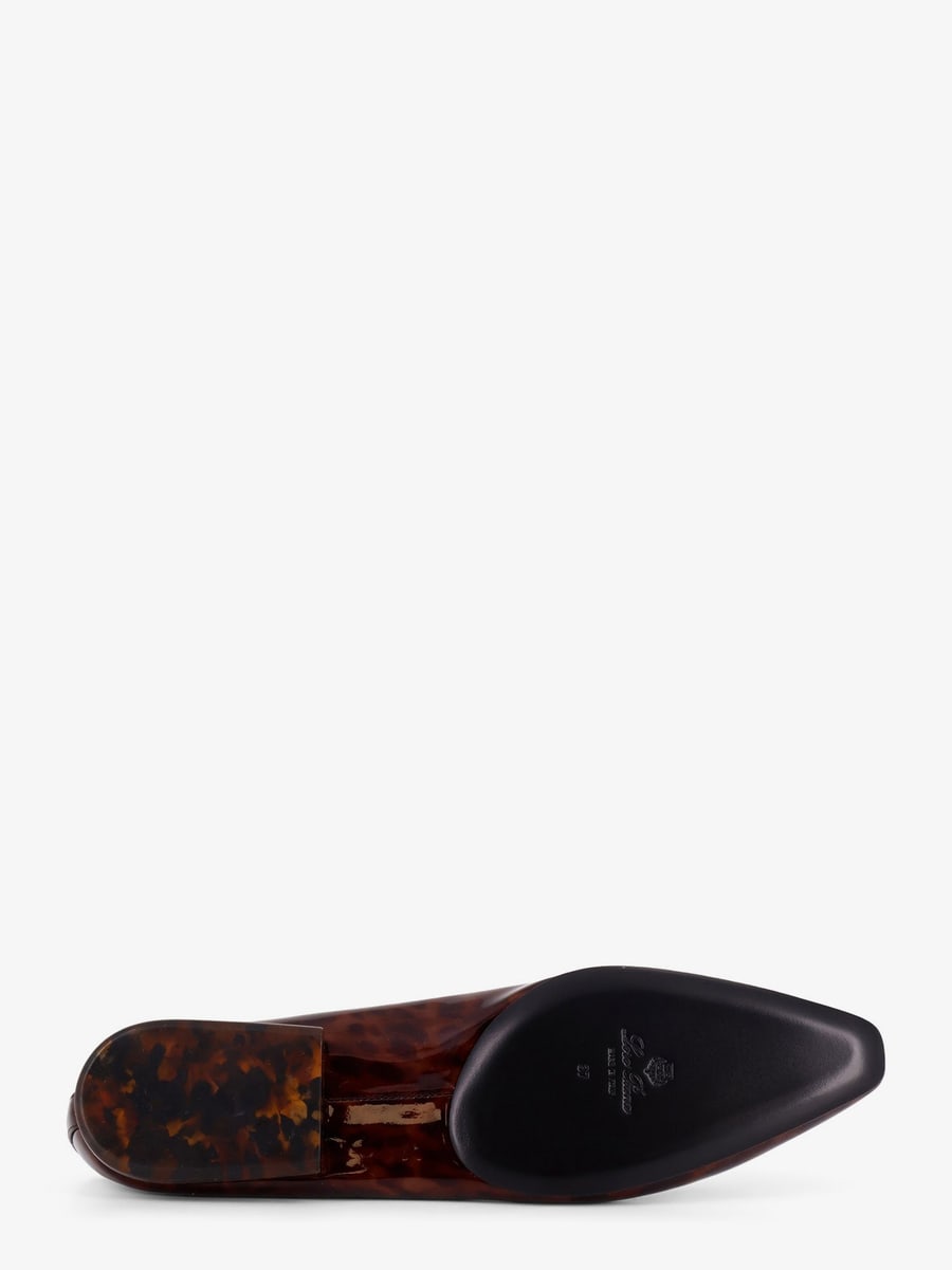 LORO PIANA Animalier patent leather ballerinas, view 4