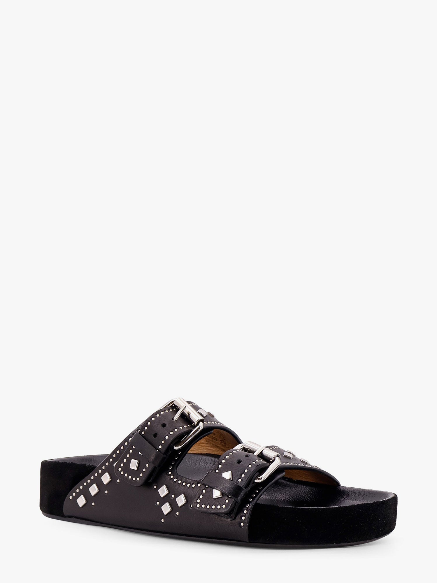 Isabel Marant Leather sandals with all-over stud detail, view 2